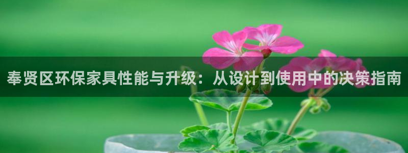 沐鸣2代理主管qq：奉贤区环保家具性能与升级：从设计到使用中